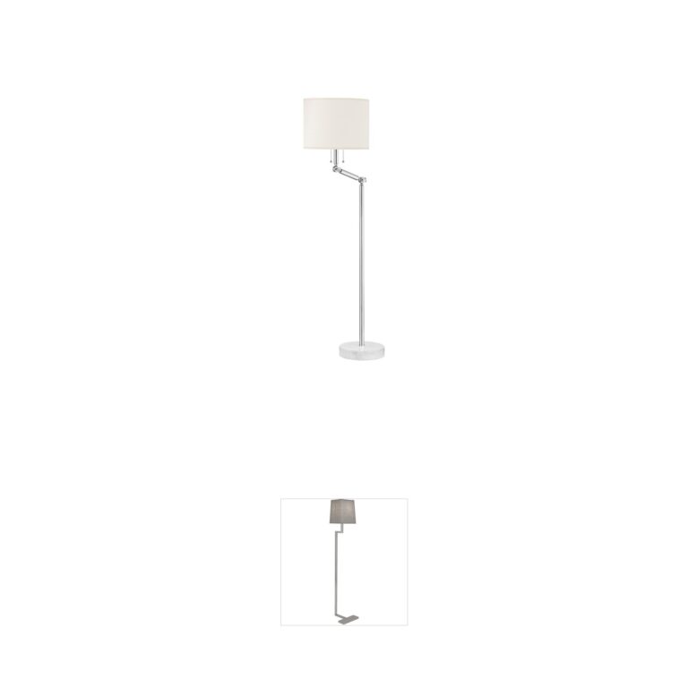 Hudson Valley Essex Mark D. Sikes Polished Nickel Swing-Arm Floor Lamp