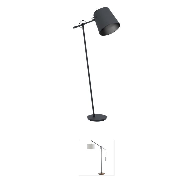 Eglo Granadillos Adjustable Black Steel Floor Lamp