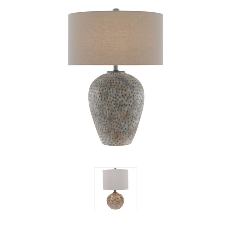 Currey & Company Junius Earth Gray Terracotta Table Lamp