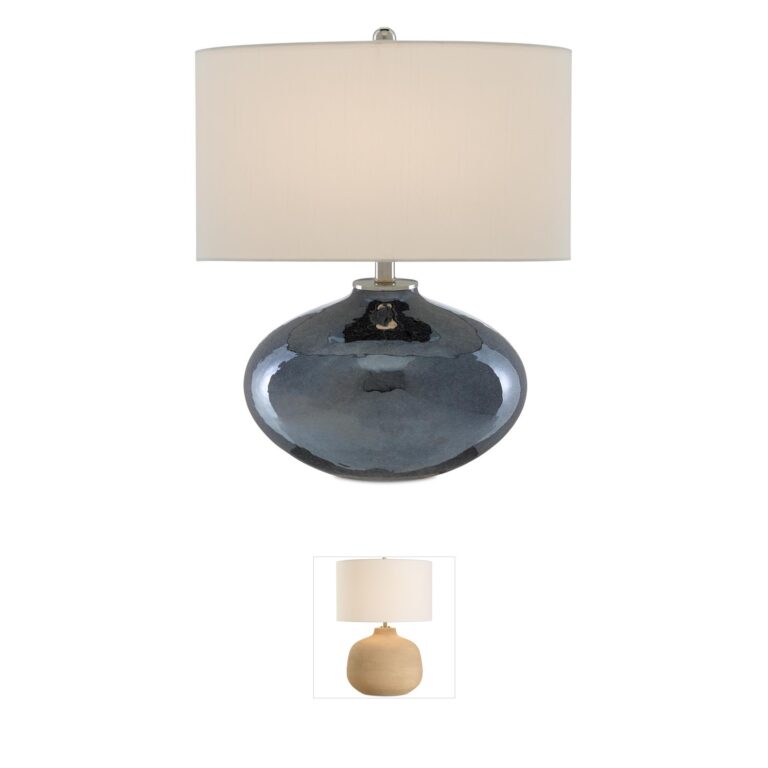 Currey & Company Lucent Blue Plated Glass Table Lamp