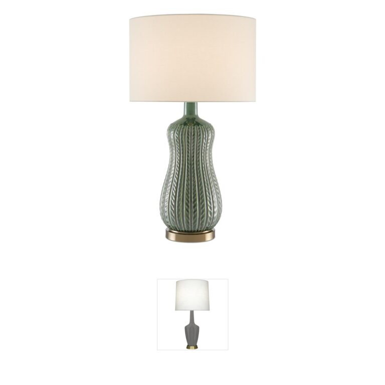 Currey & Company Mamora Green Ceramic Table Lamp