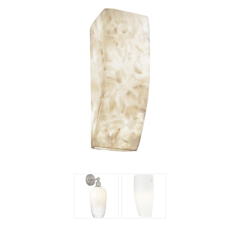 Justice Design Alabaster Rocks Shaved Alabaster Wall Sconce