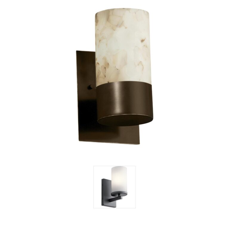 Justice Design Alabaster Rocks Shaved Alabaster Wall Sconce