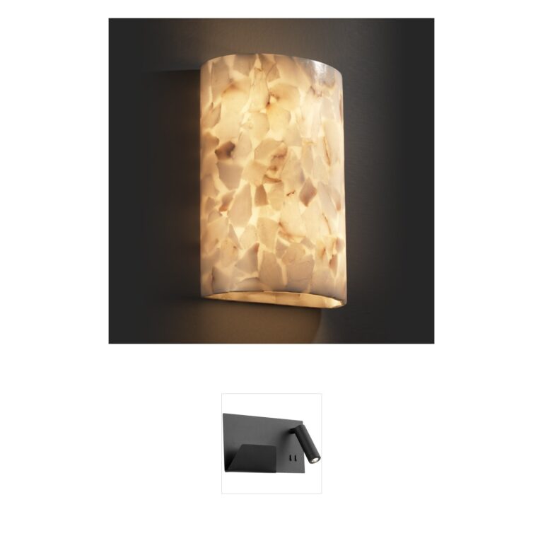 Justice Design Group Alabaster Rocks Resin Wall Sconce