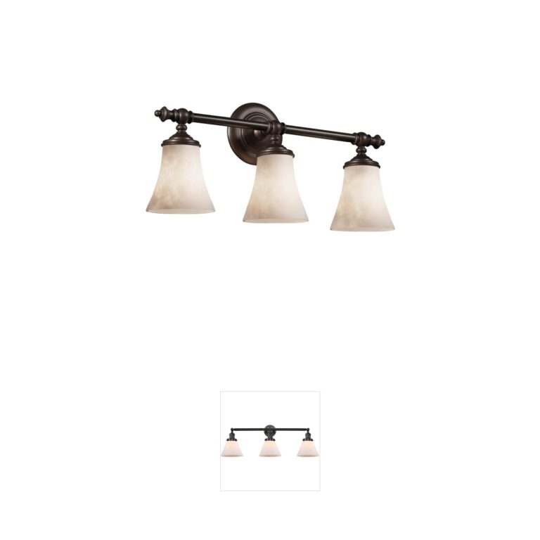Justice Design Clouds Dark Bronze 3-Light Vanity Light