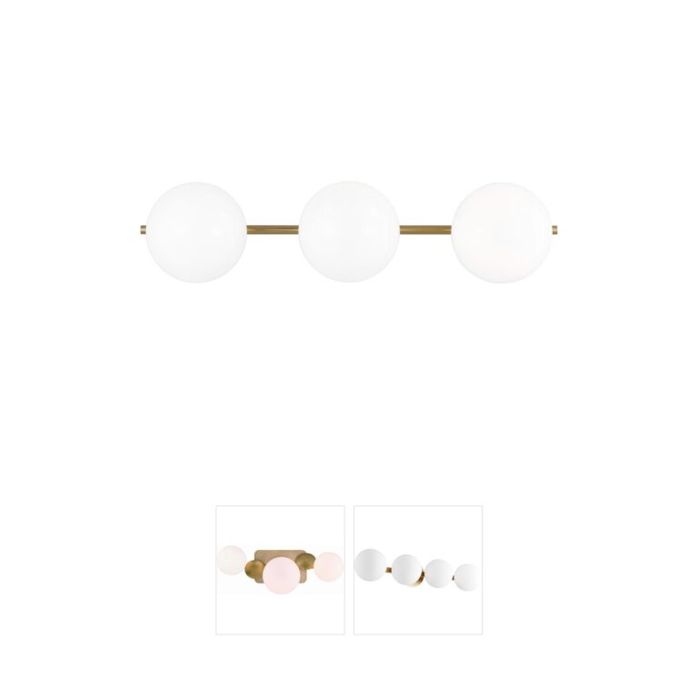 Visual Comfort Studio Collection ED Ellen DeGeneres Lune 3-Light Burnished Brass Vanity