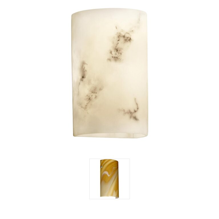 Justice Design Lumenaria Faux Alabaster Resin 2-Light Wall Sconce