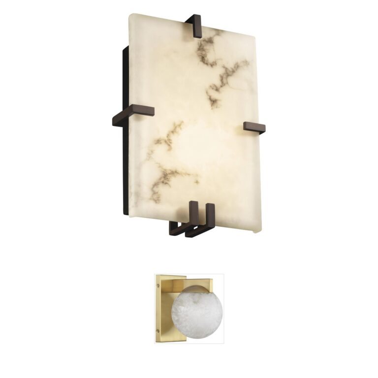 Justice Design Lumenaria Faux Alabaster Wall Sconce