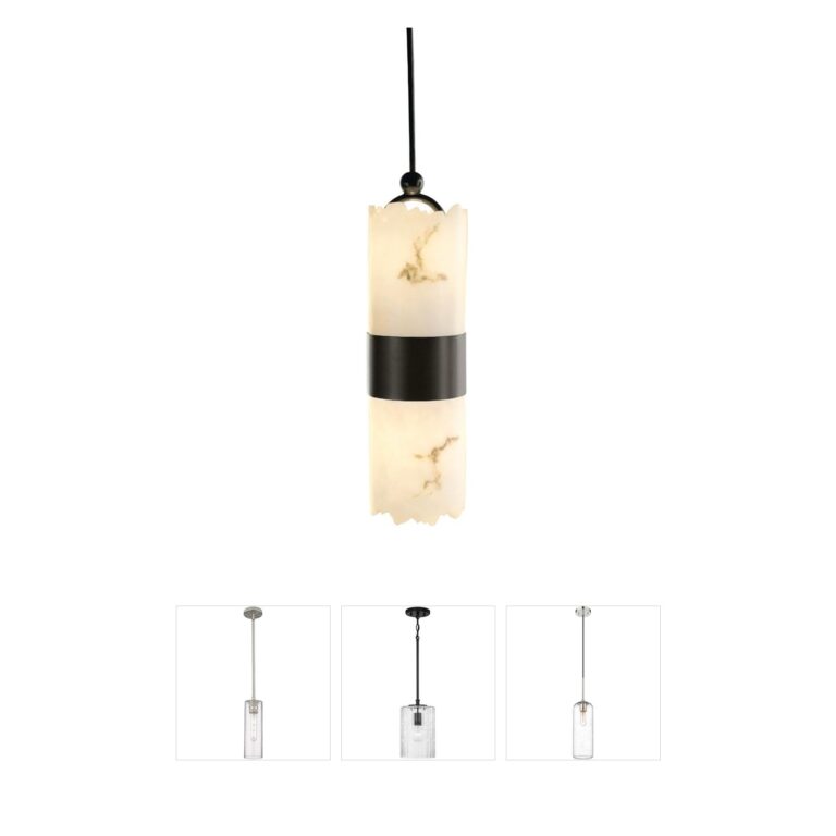 Justice Design Lumenaria Faux Alabaster Bronze Pendant