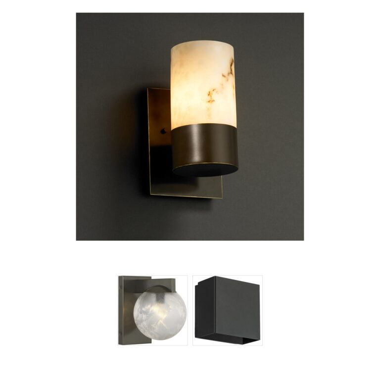 Justice Design Group Lumenaria Faux Alabaster Resin Wall Sconce