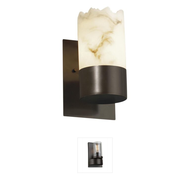 Justice Design Lumenaria Faux Alabaster Wall Sconce in Dark Bronze