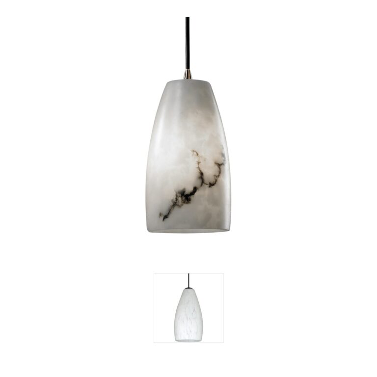 Justice Design Lumenaria Faux Alabaster Polished Chrome Pendant