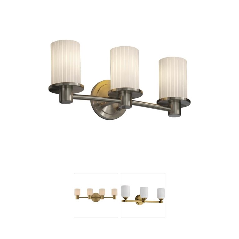 Justice Design Fusion Brushed Nickel Vanity Light