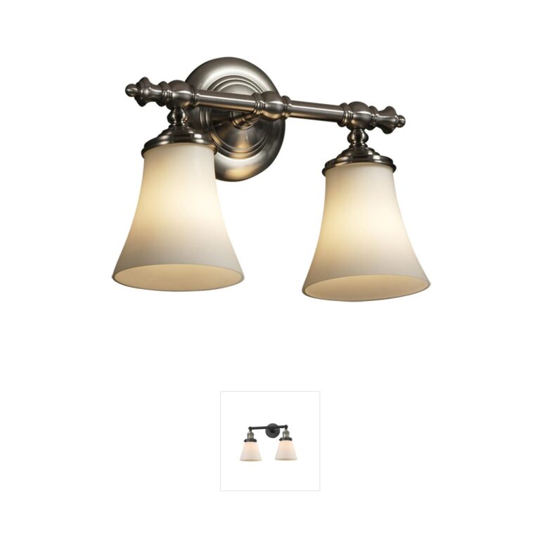 Justice Design Fusion Brushed Nickel Opal Glass Vanity Light