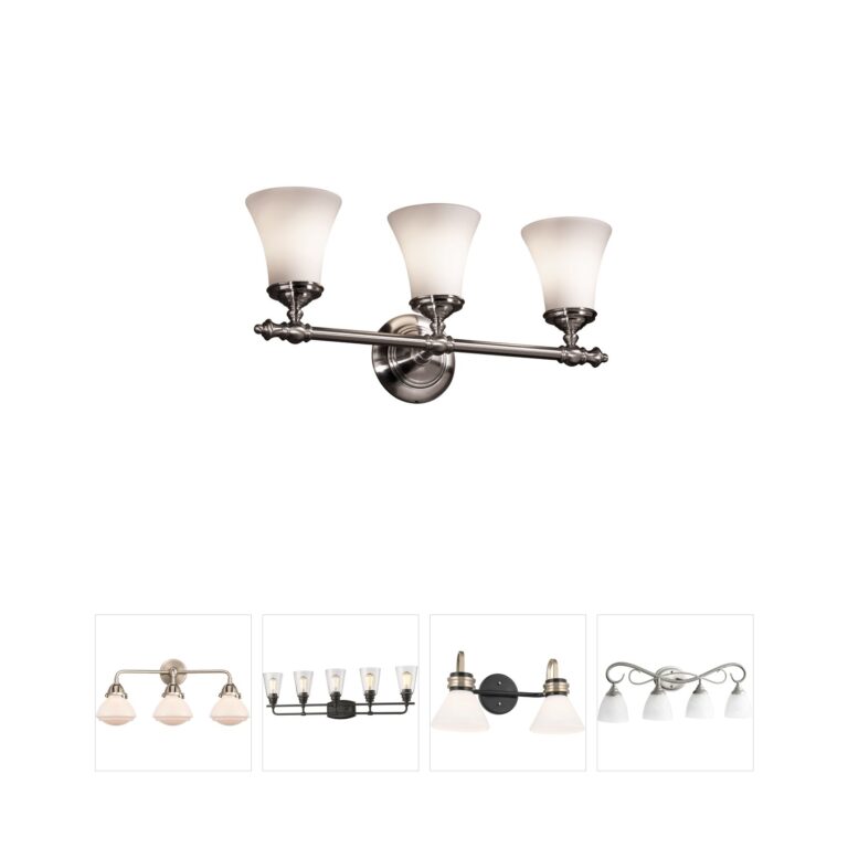 Justice Design Fusion Brushed Nickel & Opal Glass Vanity Light
