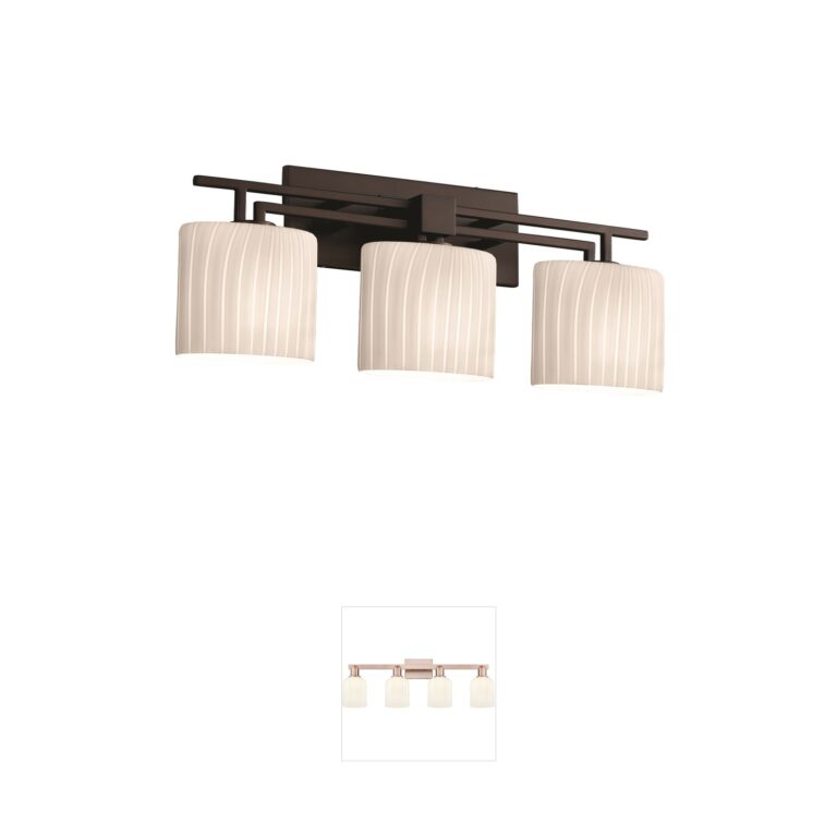 Justice Design Group Fusion Ribbon Artisan Glass Vanity Light