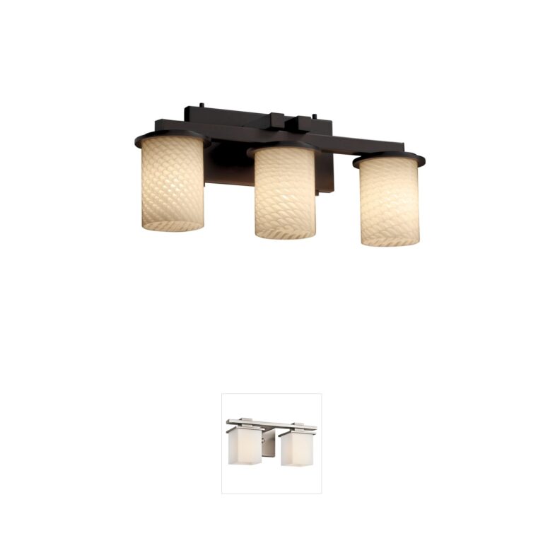 Justice Design Group Fusion Weave Glass Vanity Light
