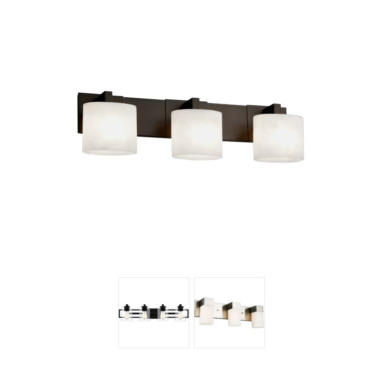Justice Design Group Fusion 3-Light Opal Glass Vanity Light