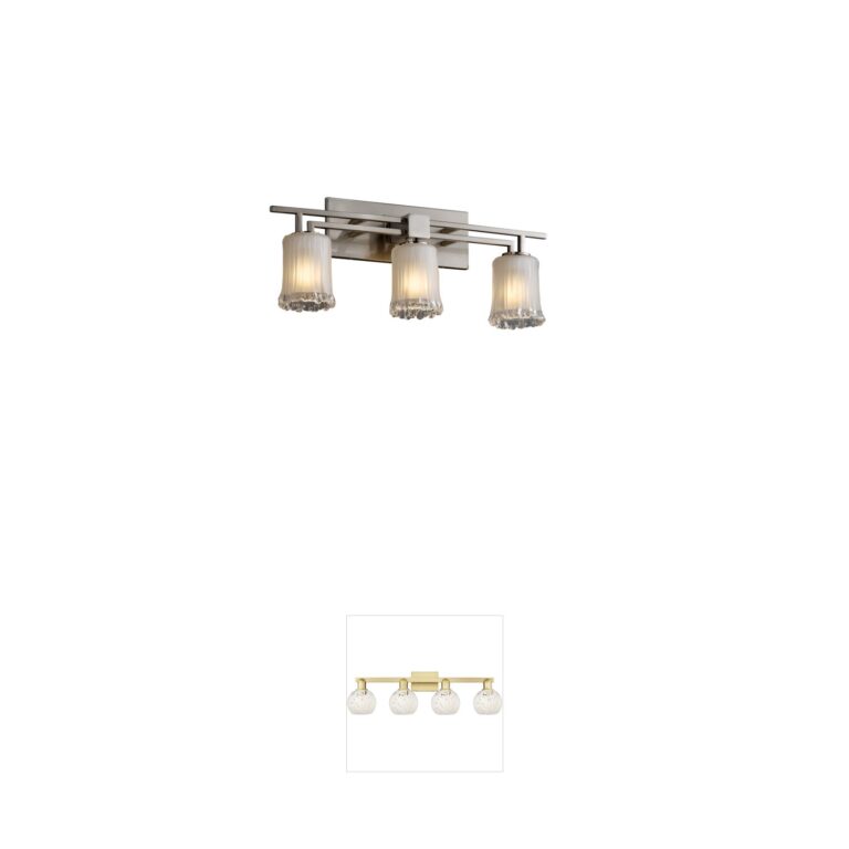Justice Design Veneto Luce Brushed Nickel Vanity Light