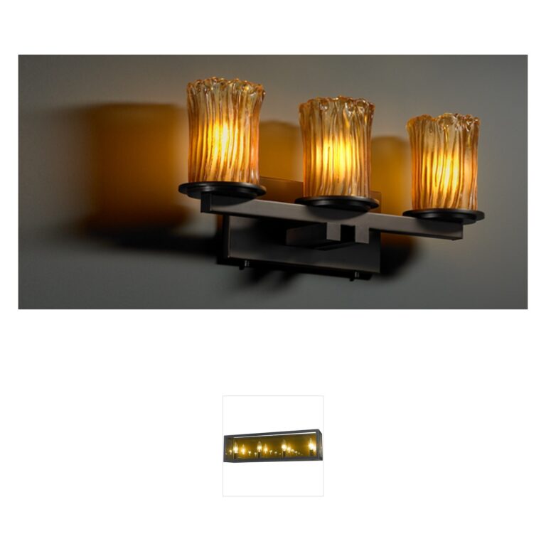 Justice Design Veneto Luce Amber Glass Vanity Light