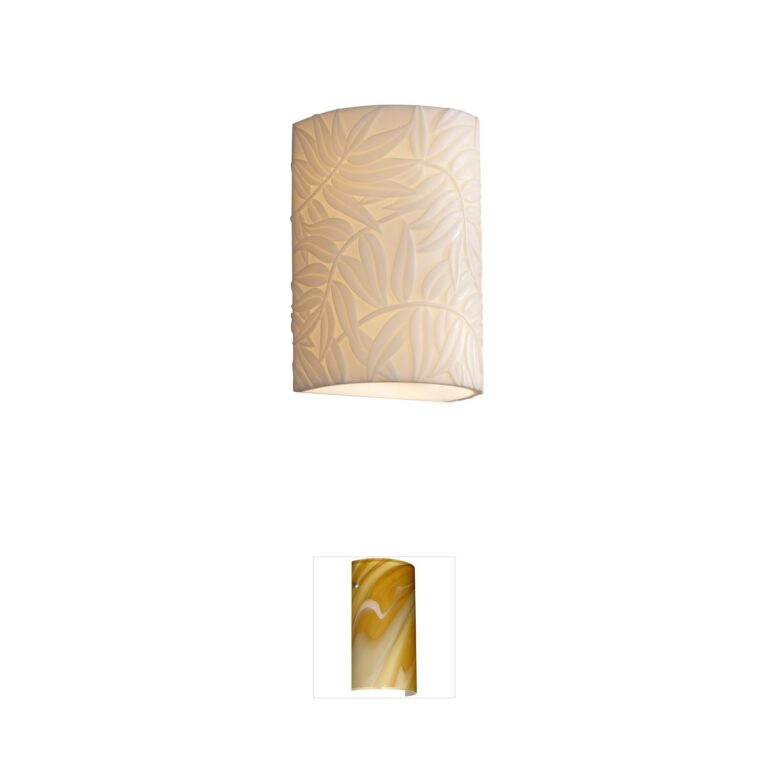 Justice Design Porcelina Bamboo Faux Porcelain Wall Sconce