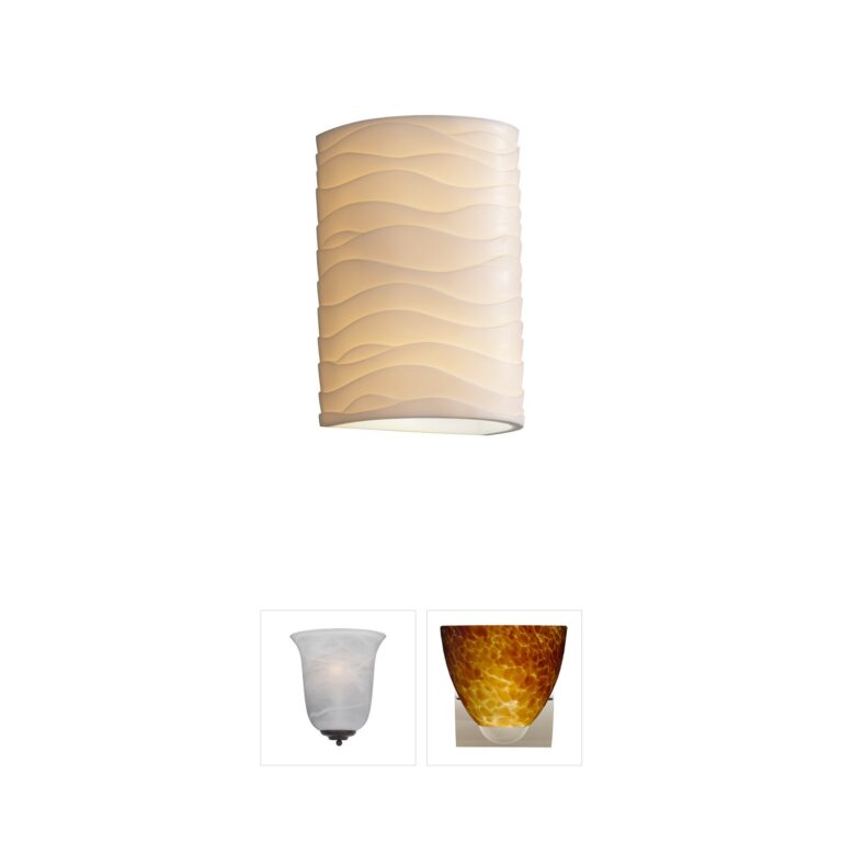 Justice Design Porcelina Wave Faux Porcelain Wall Sconce