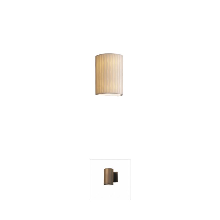 Justice Design Porcelina Waterfall Faux Porcelain Outdoor Wall Sconce