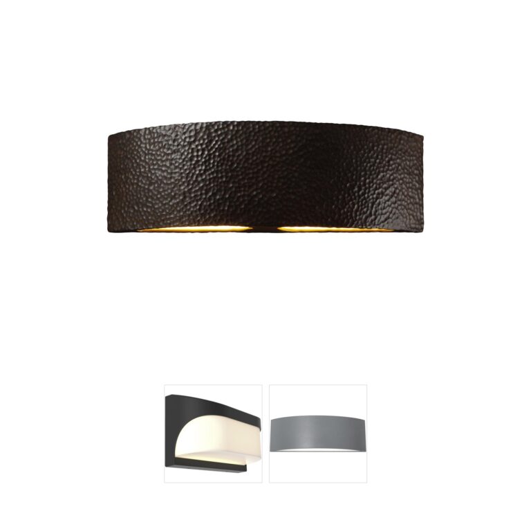 Justice Design Group Ambiance Arc Ceramic ADA Outdoor Wall Sconce
