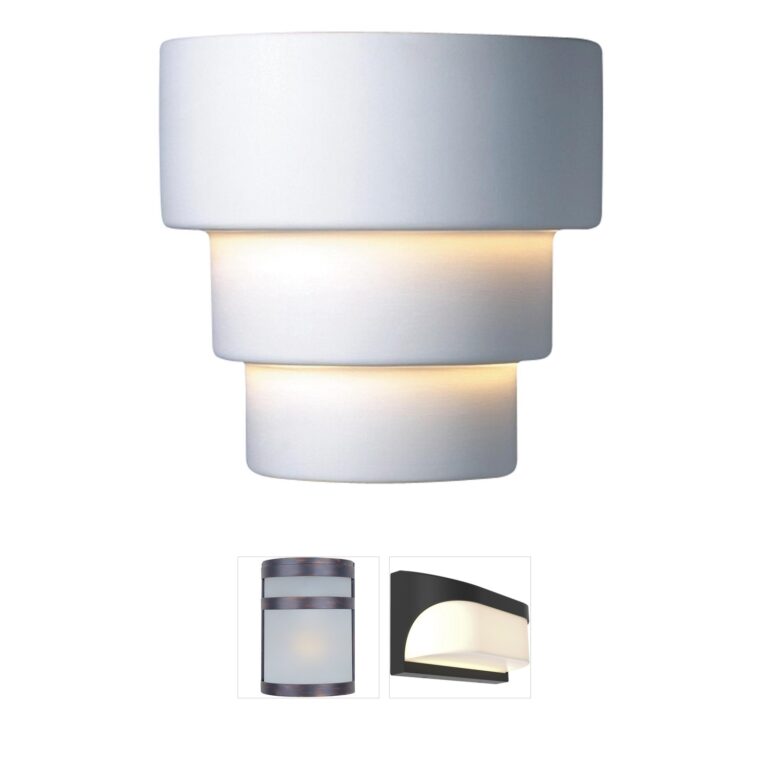 Justice Design Group Ambiance Terrace Ceramic Outdoor Wall Sconce