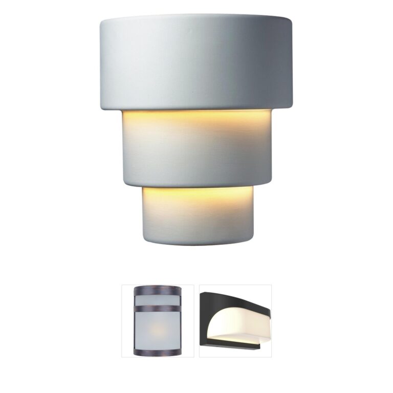 Justice Design Group Ambiance Terrace Handcrafted Ceramic Outdoor Sconce