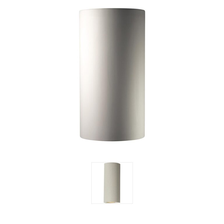 Justice Design Group Ambiance Cylinder Large Ceramic Outdoor Wall Sconce