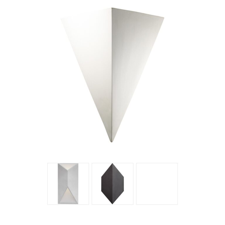 Justice Design Ambiance Triangle Ceramic Outdoor Wall Sconce