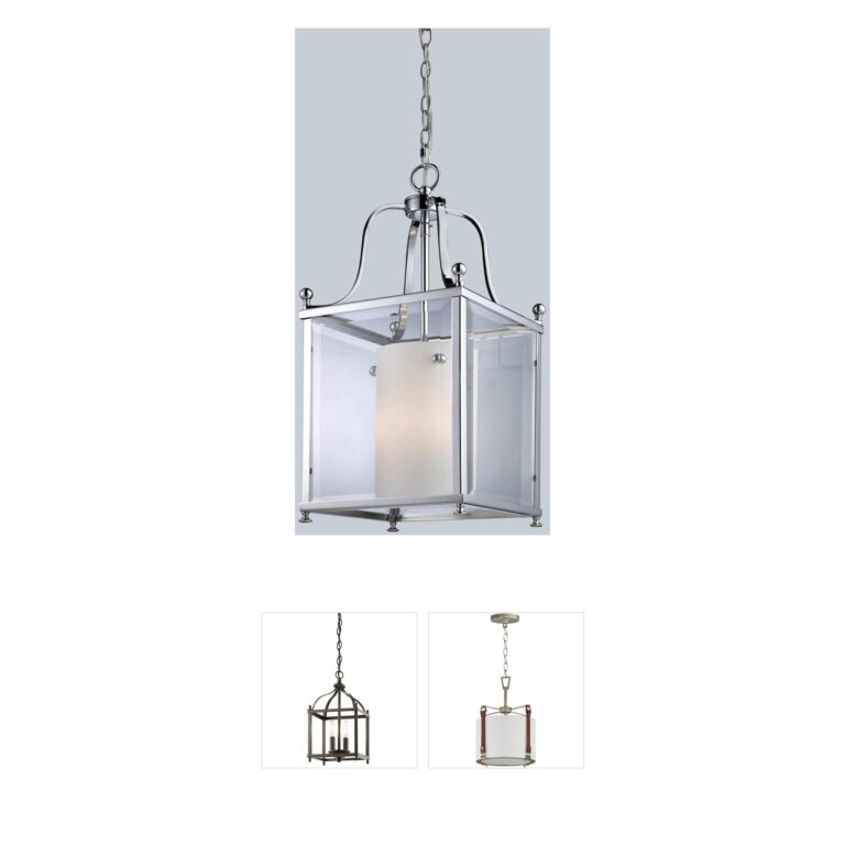 Z-Lite Fairview Chrome Pendant with Clear Beveled Glass
