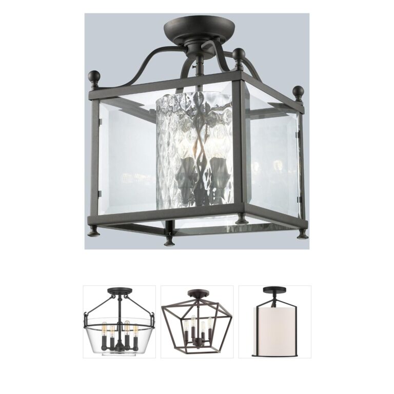 Z-Lite Fairview Bronze Semi-Flush Mount with Beveled Glass