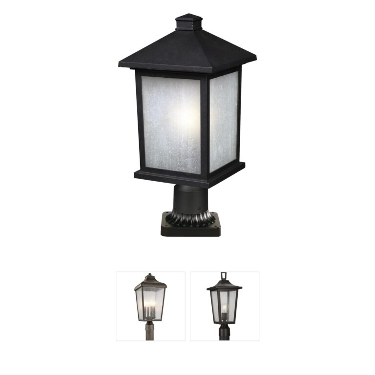 Z-Lite Holbrook Black Aluminum Outdoor Pier Light