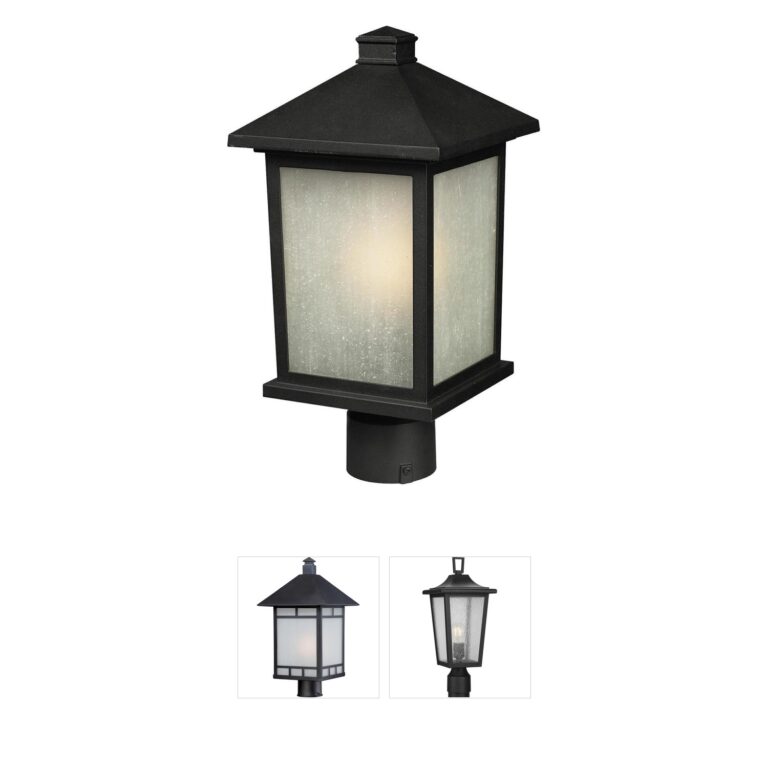 Z-Lite Holbrook Black Aluminum Post Light