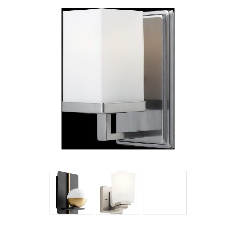 Z-Lite Tidal Brushed Nickel Wall Sconce with Matte Opal Glass