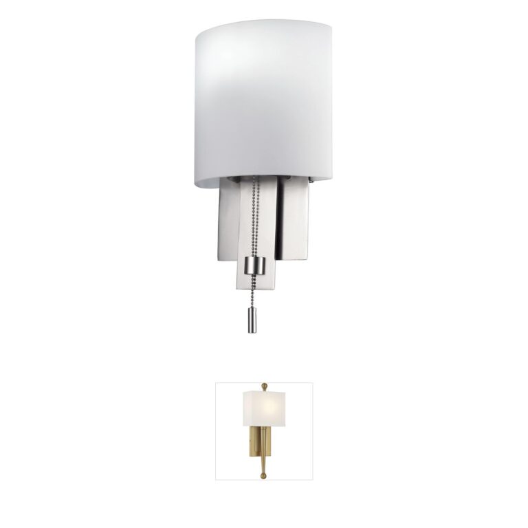 Kalco Espille Steel & Glass Wall Sconce