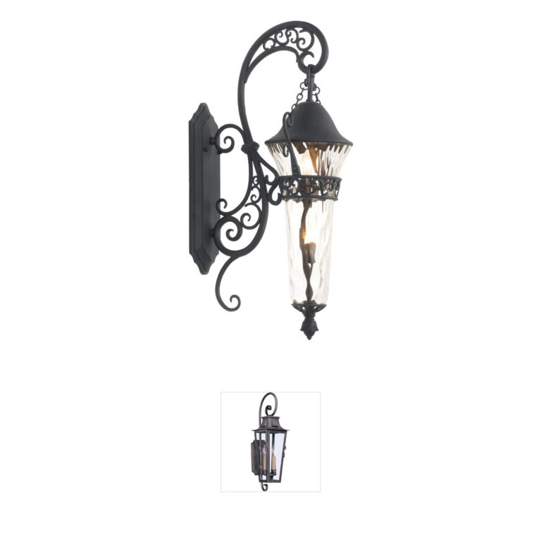 Kalco Anastasia Outdoor 2-Light Textured Matte Black Wall Sconce