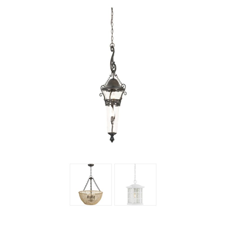 Kalco Lighting Anastasia Outdoor Burnished Bronze Foyer Pendant