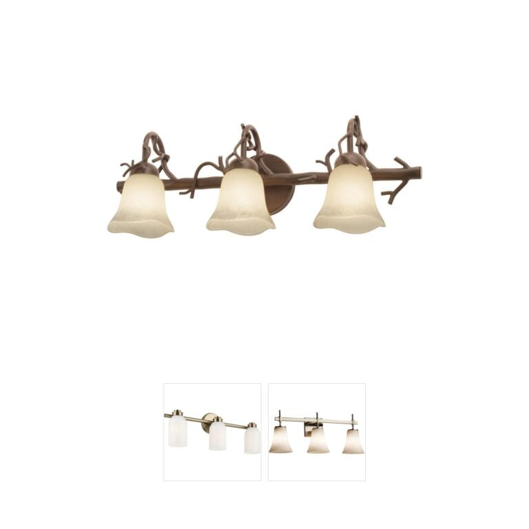 Kalco Vine 3-Light Bark Bathroom Vanity Light