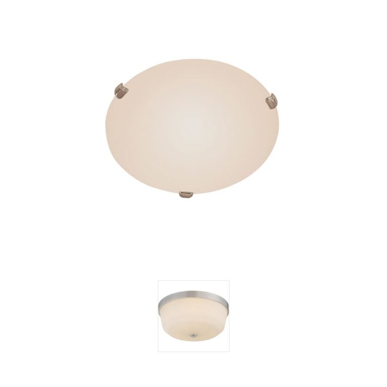 Trans Globe Lighting Cullen 12-Inch Brushed Nickel Flush Mount with White Frost Glass