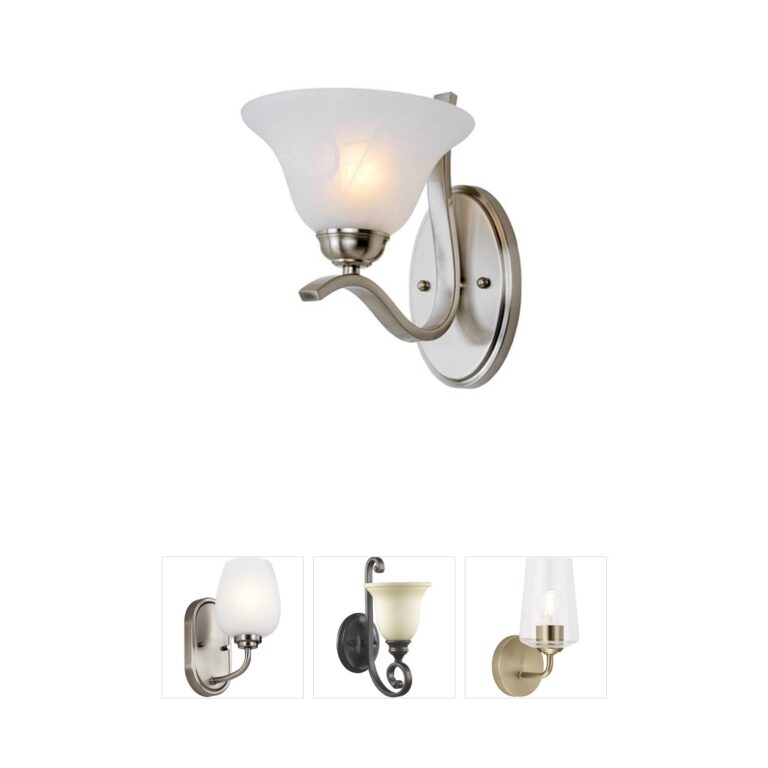 Trans Globe Lighting Hollyslope Brushed Nickel & Marbleized Glass Wall Sconce