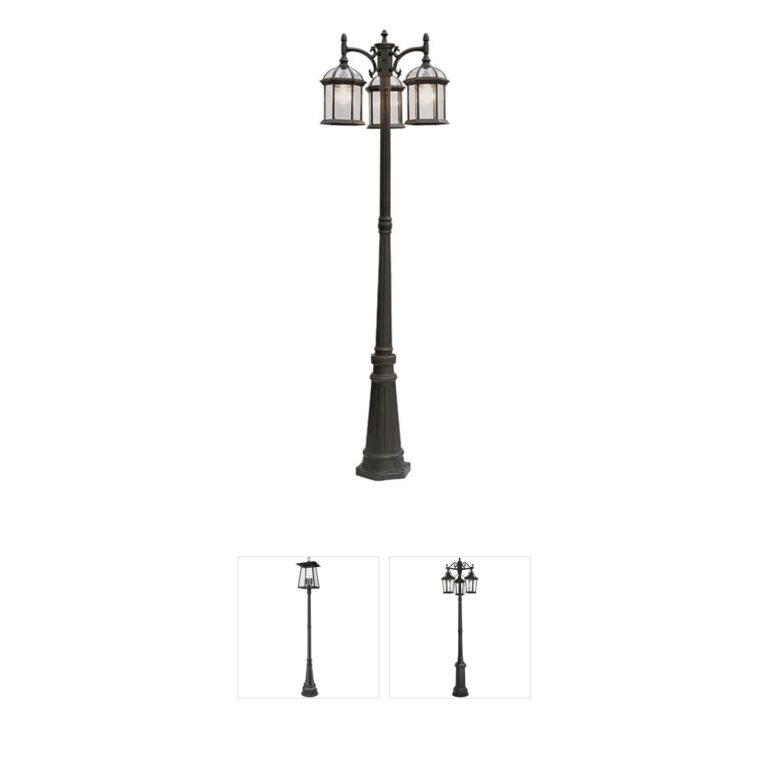 Trans Globe Lighting Wentworth Black Metal Post Light