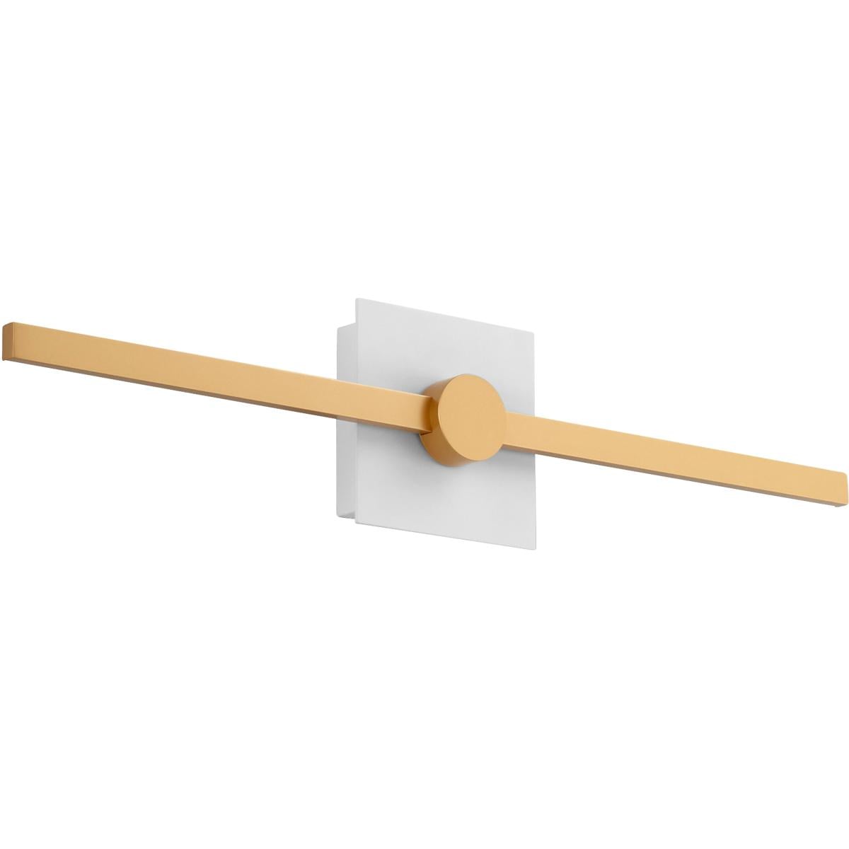 Oxygen Lighting Zora White & Brass Vanity Light | Modern Bathroom