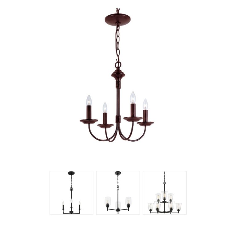 Trans Globe Lighting Candle Collection Rubbed Oil Bronze Chandelier