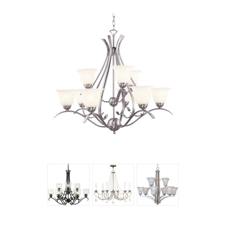 Trans Globe Lighting Aspen Collection Brushed Nickel Chandelier