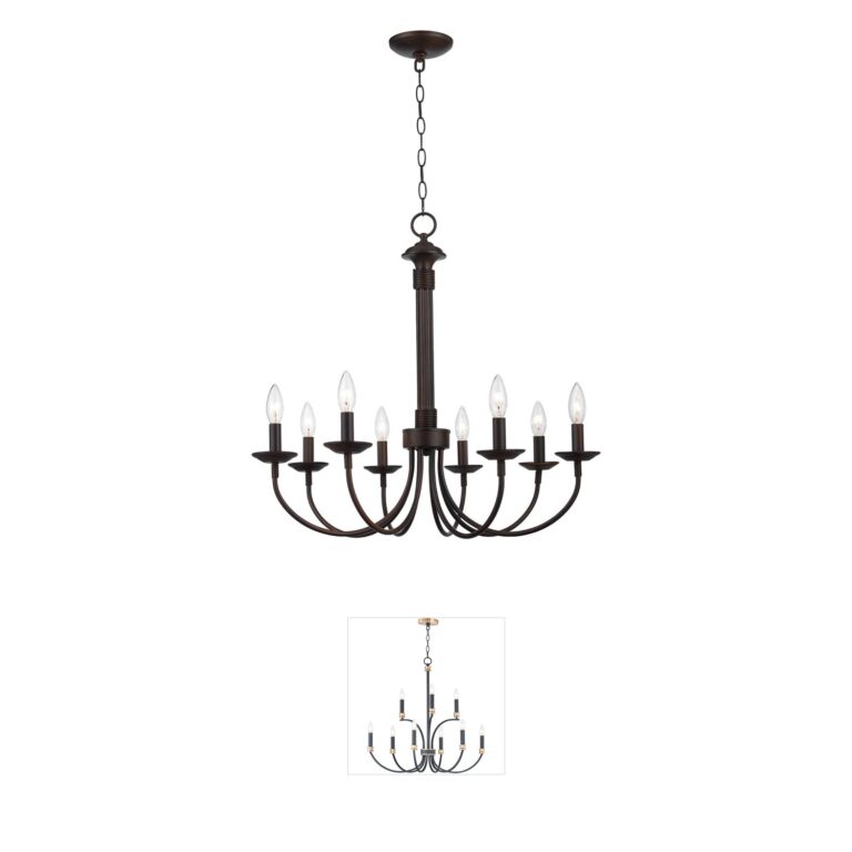 Trans Globe Lighting Candle Collection Rubbed Oil Bronze Chandelier