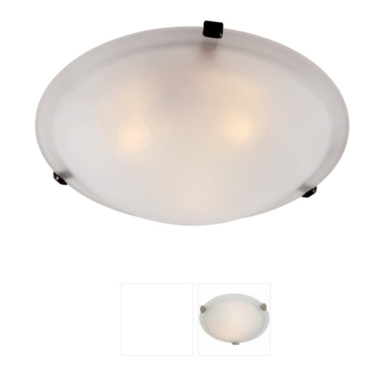 Trans Globe Lighting Cracka Collection 20" Rubbed Oil Bronze Flush Mount
