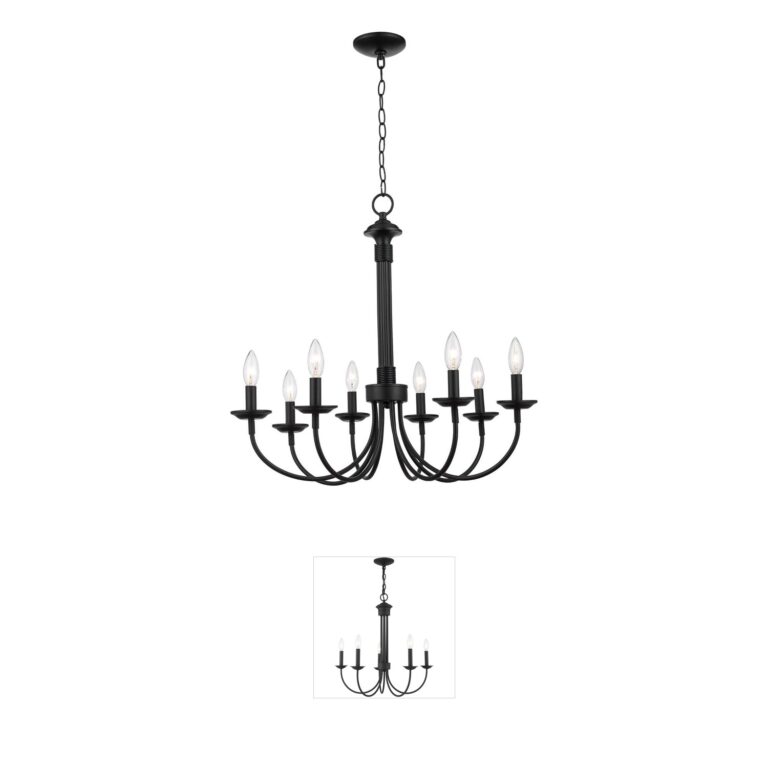 Trans Globe Lighting Candle Collection Black Metal Chandelier